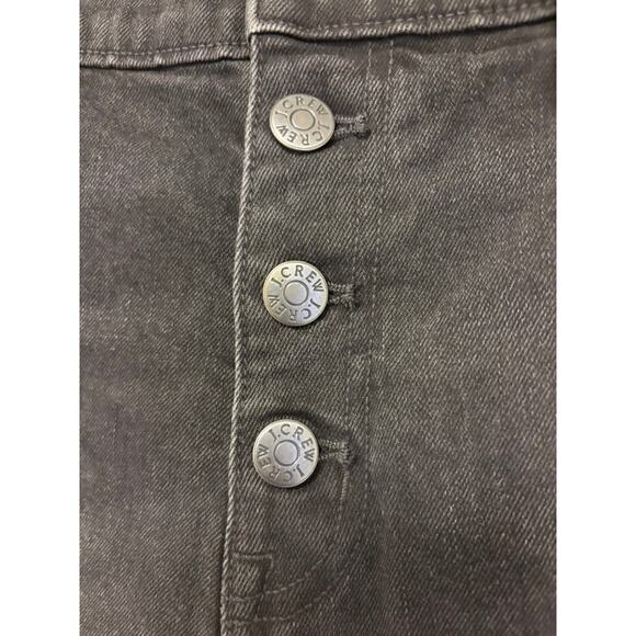 J. Crew Factory High Rise 3” Black Denim Shorts Button Fly Raw Hem Size 29 - Picture 4 of 7